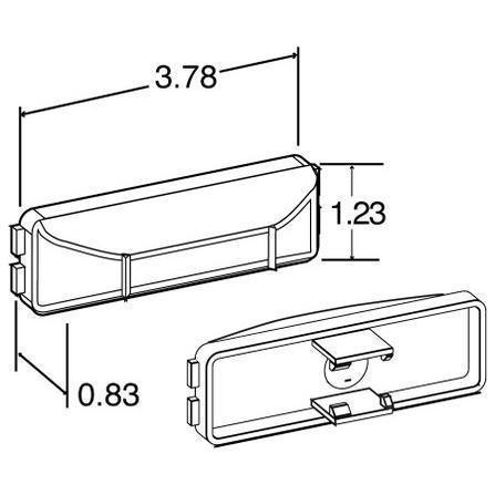 TRUCK-LITE 19375*  19 SERIES LED, RECTANGULAR 4 DIODE, MARKER CLEARANCE LIGHT 12V