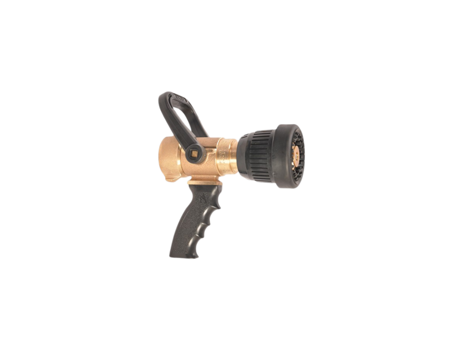 Akron 1 1/2'' Brass Fog Nozzle with Pistol Grip, 125 gpm @100psi 3021