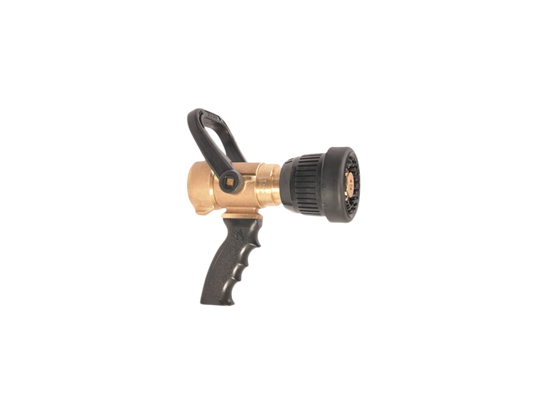 Akron 1 1/2'' Brass Fog Nozzle with Pistol Grip, 125 gpm @100psi 3021
