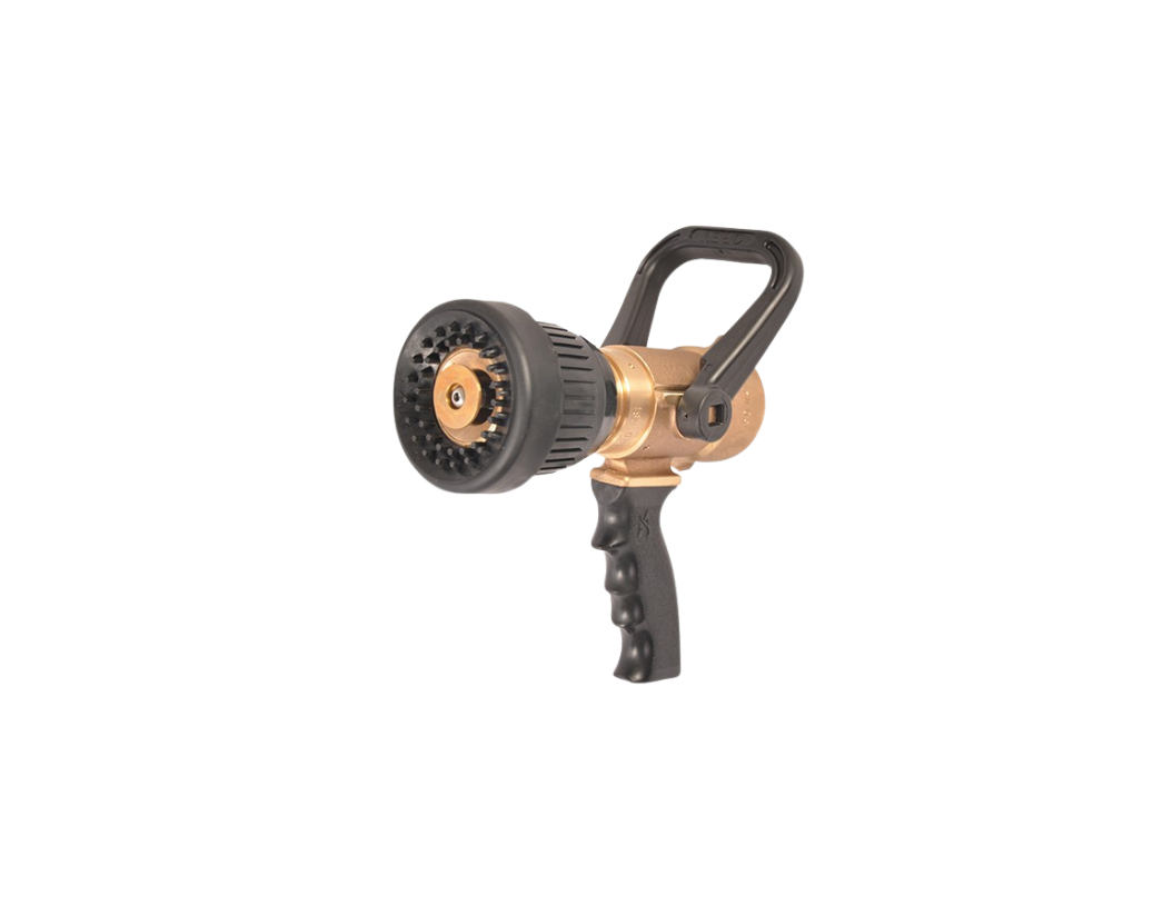 Akron 1 1/2'' Brass Fog Nozzle with Pistol Grip, 125 gpm @100psi 3021